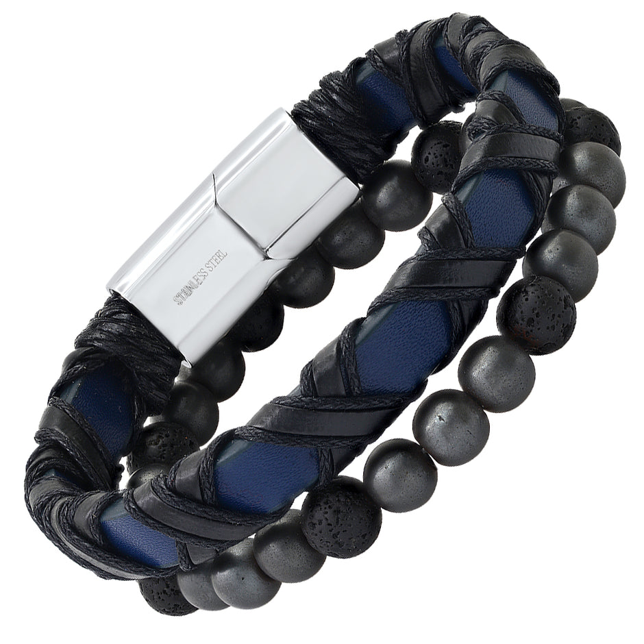Leather Bracelets – Steel Time