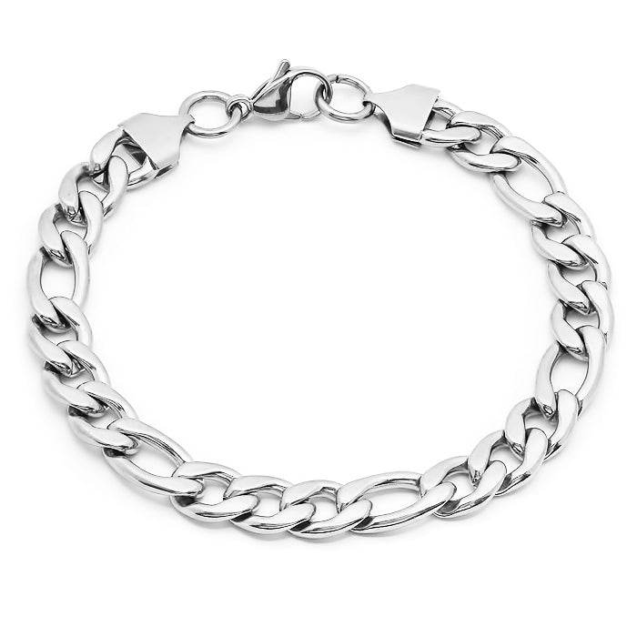 Classic Figaro Link Bracelet – Steel Time