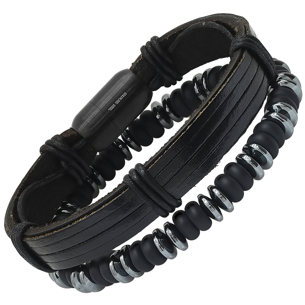Leather Bracelets – Steel Time